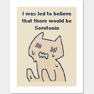 I was led by serotonin - 1bit Pixel Art Posters and Art